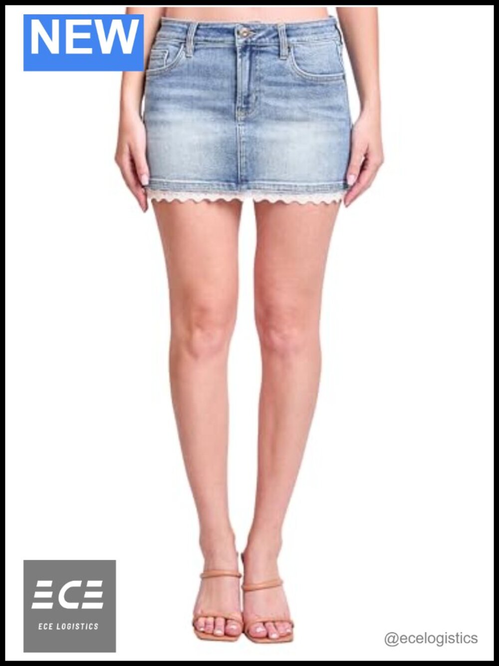 Lace Trim Micro Mini High Rise Night Out Skirt
